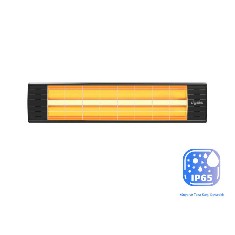 Dysis DH-7452 Art Plus Karbon Serisi IP65 Suya-Toza Dayanıklı 2300 W Siyah İç/Dış Mekan Isıtıcı - DYSIS