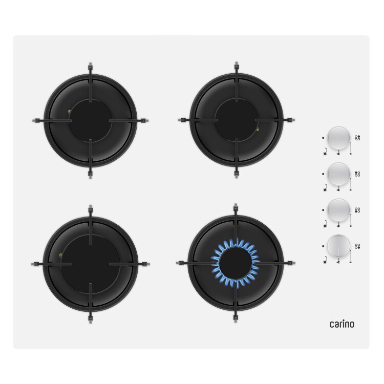 Carino 0+3 Fonksiyon Dijital Beyaz Power Turbo 2'li Cam Ocaklı Ankastre Set (Fırın+Ocak) - 3