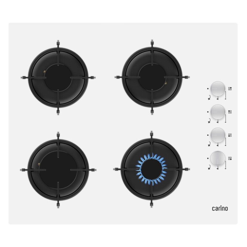 Carino 4 Fonksiyon Dijital Beyaz Power Turbo 3'lü Cam Ocaklı Ankastre Set (Fırın+Ocak+Davlumbaz) - 3