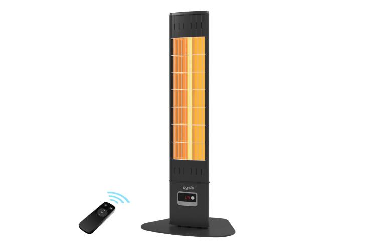 Dysis Single X Karbon Serisi IP65 Suya-Toza Dayanıklı 2300 W Siyah Uzaktan Kumandalı İç/Dış Mekan Isıtıcı - 2