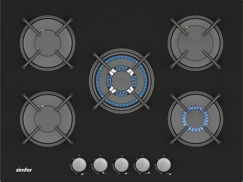 Simfer 0+10 Fonksiyon Steam Master Siyah 3'lü Ankastre Set ( 8244 Fırın - 3750 Ocak - 8738 Davlumbaz) - 3