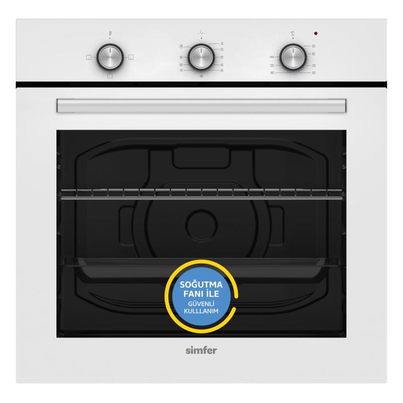 Simfer 0+3 Fonksiyon Mekanik, Beyaz 3'lü Ankastre Set (8271 Fırın + 3048 Ocak + 8728 Davlumbaz) - 2