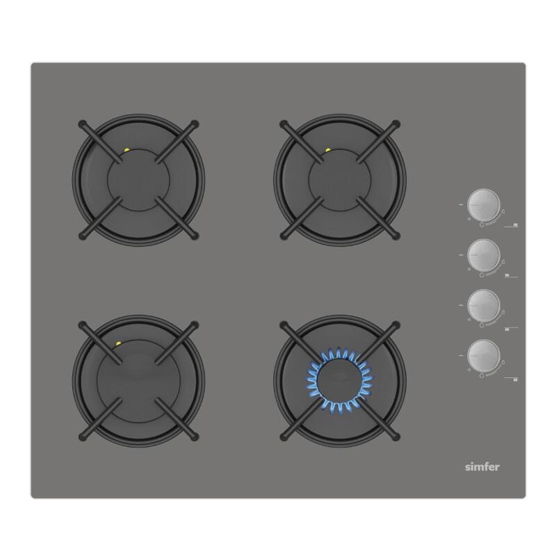 Simfer 0+8 Fonksiyon Trend Mekanik Gri Power Turbo 2'li Ankastre Set (Fırın+Ocak) - 3