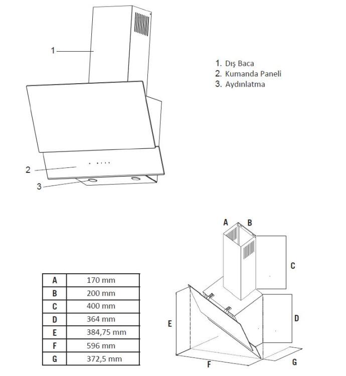 Simfer 10 Fonksiyon Airfry Plus Inox 3'lü Ankastre Set (8210 Fırın + 3653 Ocak + 8738 Davlumbaz) - 8