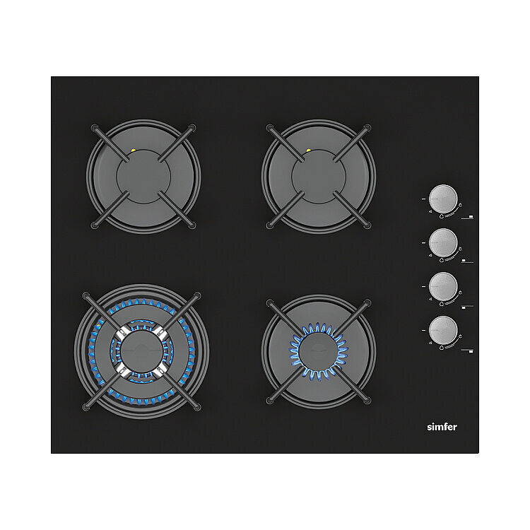 Simfer 0+9 Fonksiyon Airfry Siyah Dijital 3'lü Ankastre Set(8215 Fırın + 3508 Ocak + 8738 Davlumbaz) - 4