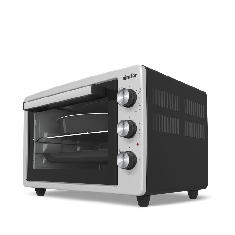 Simfer 3426 İnox Gri 34 LT Statik Mini / Midi Fırın - 4 Fonksiyon, Programlanabilir Pişirme & Isı Kontrol - 3