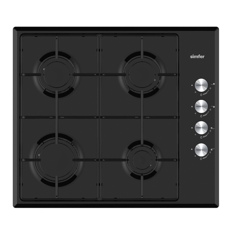 Simfer 3851 60 Cm Set Üstü Siyah Emaye Ocak, Emaye Izgara 4 Göz - SİMFER
