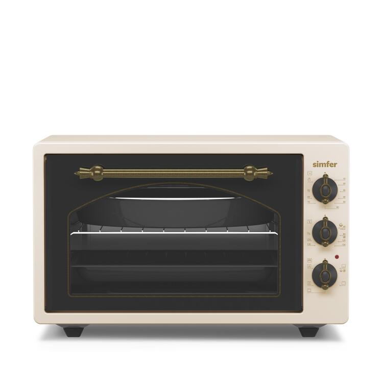 Simfer 4295 Retro Bej 42LT Turbo Fan Mini / Midi Fırın – 6 Fonksiyon, Yoğurt Yapma & Buz Çözme Özellikli - 2
