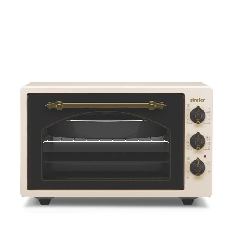 Simfer 4295 Retro Bej 42LT Turbo Fan Mini / Midi Fırın – 6 Fonksiyon, Yoğurt Yapma & Buz Çözme Özellikli - 2