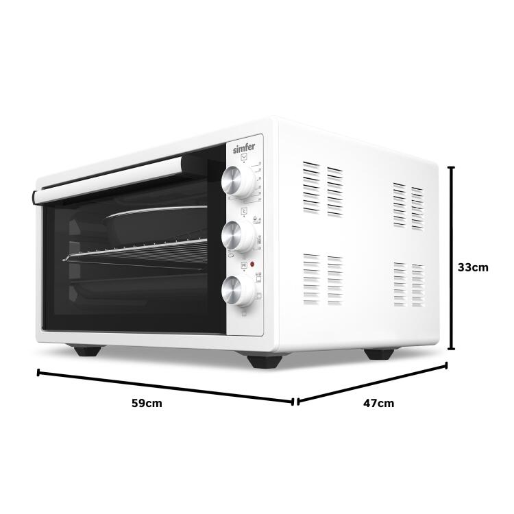 Simfer 4502 Beyaz 45 LT Turbo Fan Mini / Midi Fırın - 6 Fonksiyon,Yoğurt Yapma, Buz Çözme & İç Aydınlatma - 13