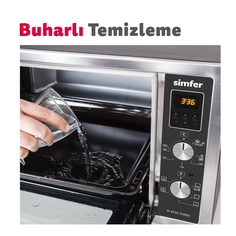 Simfer 4503 İnox 45 LT Turbo Fan Mini / Midi Fırın - 6 Fonksiyon,Yoğurt Yapma, Buz Çözme & İç Aydınlatma - 9
