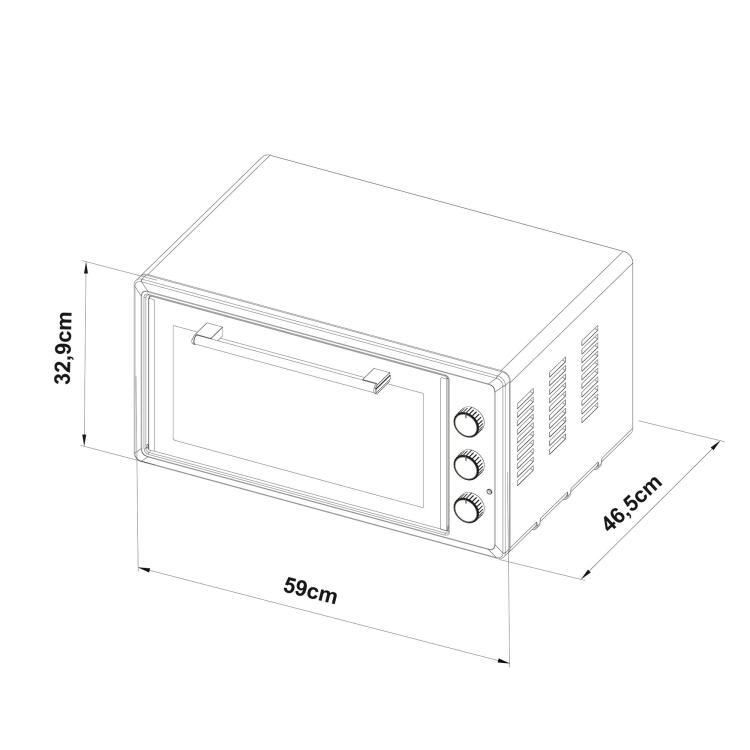 Simfer 4546 Beyaz 45 LT Turbo Fan Mini / Midi Fırın - 6 Fonksiyon, Yoğurt Yapma & Buz Çözme Özellikli - 12