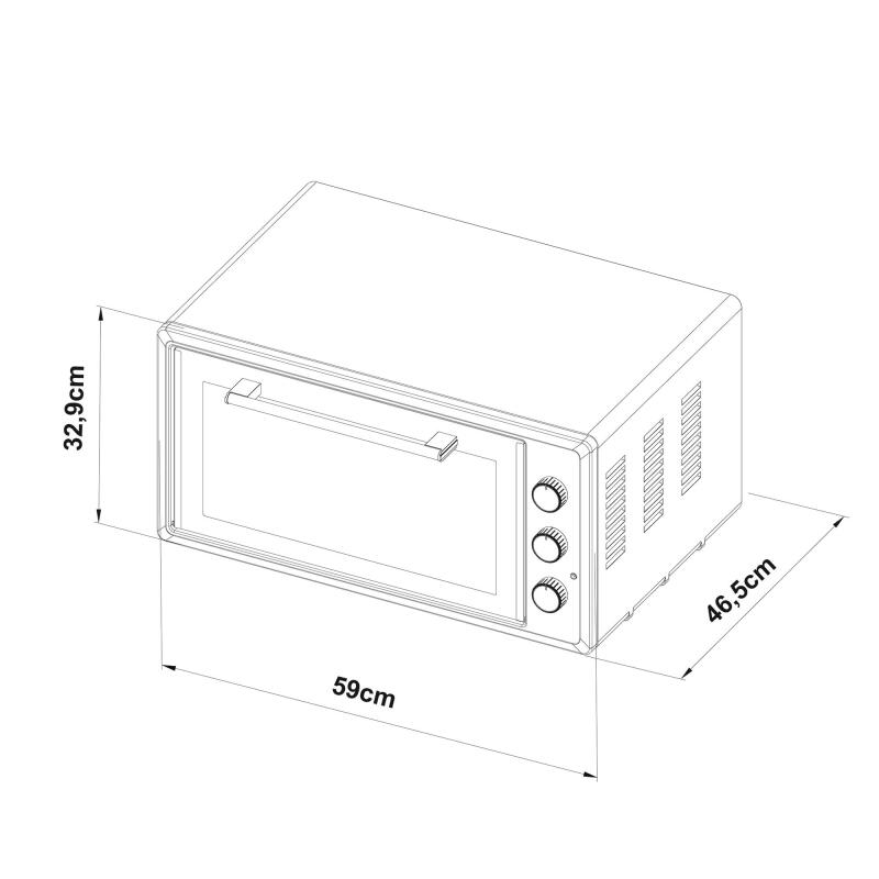 Simfer 4546 Beyaz 45 LT Turbo Fan Mini / Midi Fırın - 6 Fonksiyon, Yoğurt Yapma & Buz Çözme Özellikli - 12
