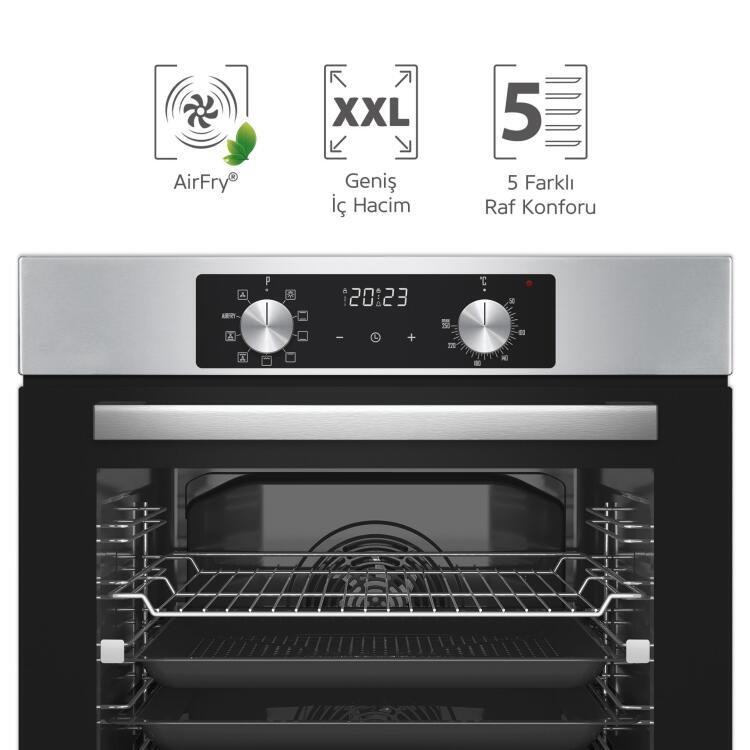 Simfer 8210 0+9 Fonksiyon Airfry Plus Inox Ankastre Fırın Dijital - 2
