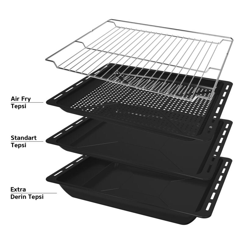 Simfer 8210 0+9 Fonksiyon Airfry Plus Inox Ankastre Fırın Dijital - 5