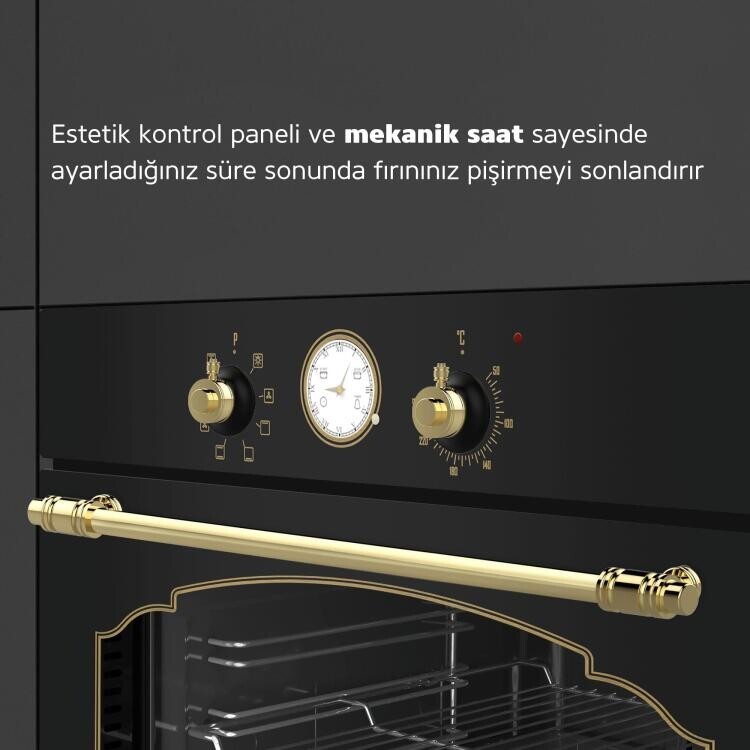 Simfer 8257 Siyah 8 Fonksiyon Ankastre Multi Turbo Fırın - 4