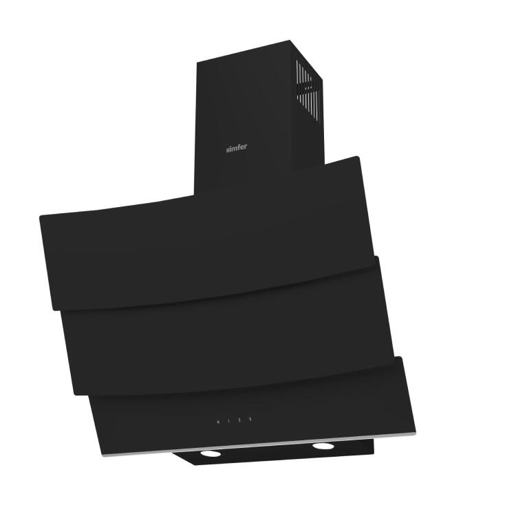Simfer 8706 60CM Premium Dokunmatik Siyah Cam Davlumbaz Kumandalı - 2