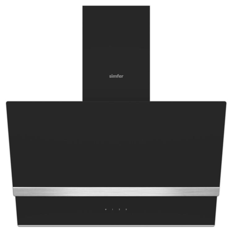 Simfer 8738 60CM Premium Dokunmatik Inox Dekorlu Cam Davlumbaz - SİMFER