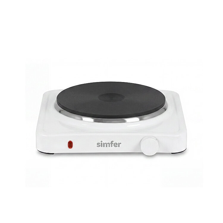 Simfer HP1500W Beyaz Hot Plate Tek Gözü Elektrikli Ocak (Çift Emniyetli Termostat , 1500W Krom Çember) - 3