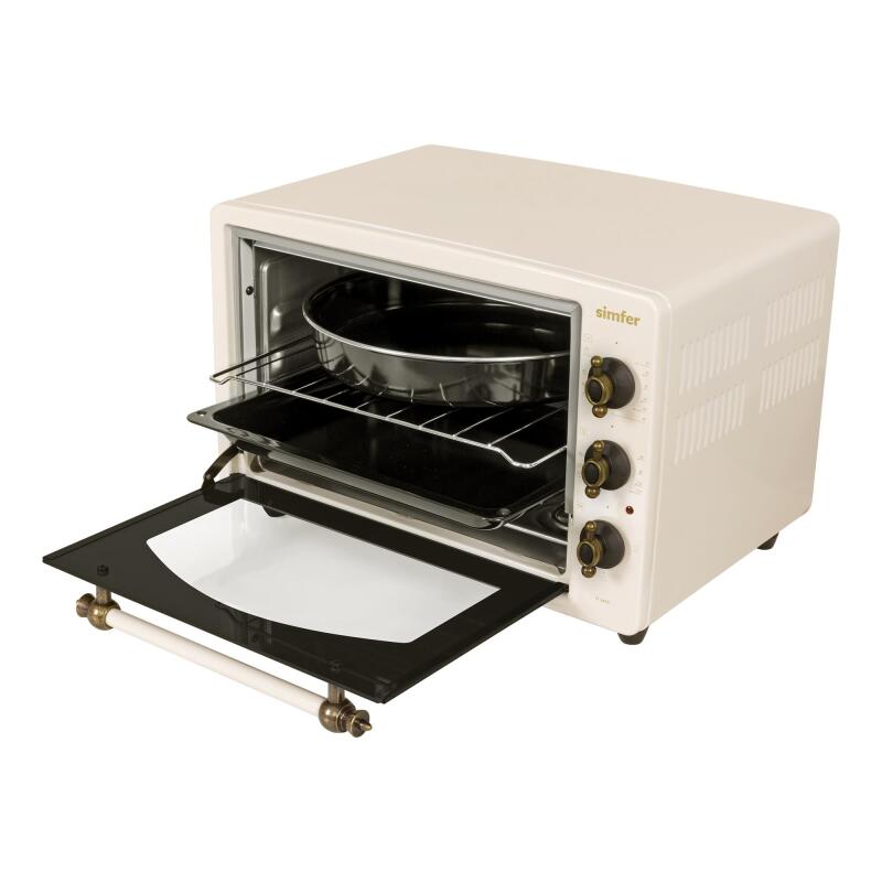 Simfer 3495 Retro Bej 34 LT Statik Mini / Midi Fırın - 4 Fonksiyon, Programlanabilir Pişirme & Isı Kontrol - 4