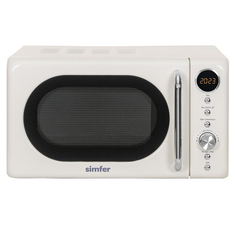 Simfer 4605 20Litre Retro Mikrodalga Fırın Dijital Krem - 2