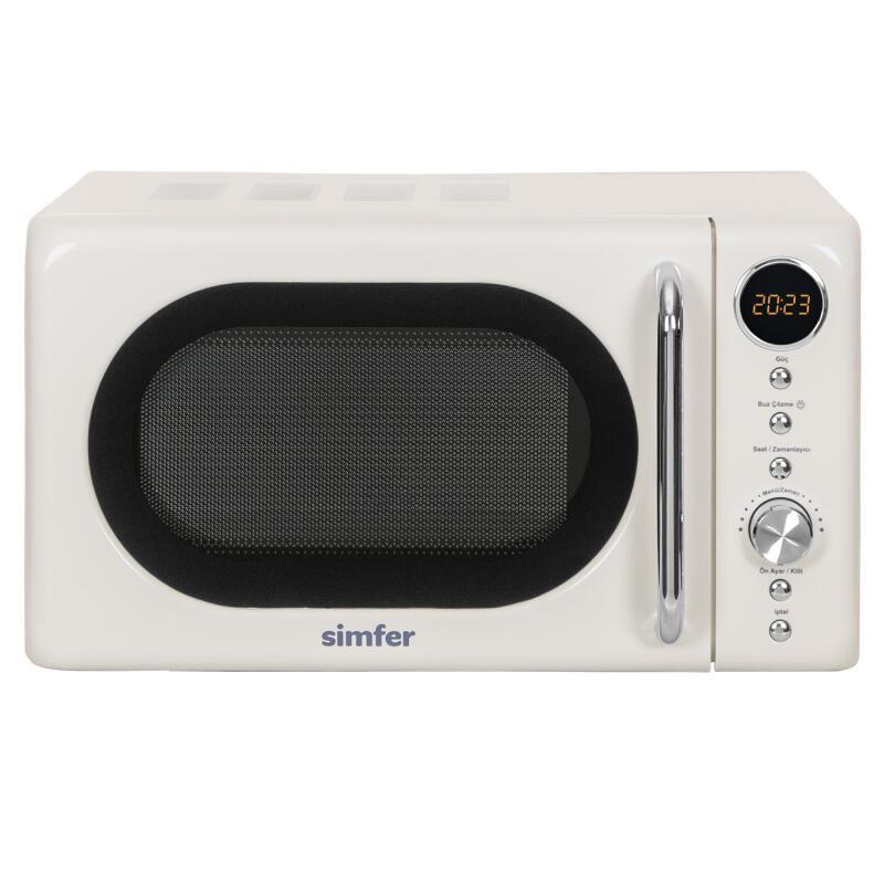 Simfer 4605 20Litre Retro Mikrodalga Fırın Dijital Krem - 2