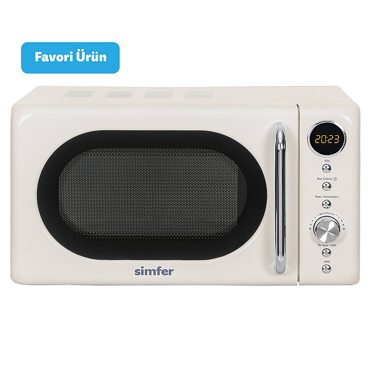 Simfer 4605 20Litre Retro Mikrodalga Fırın Dijital Krem - SİMFER