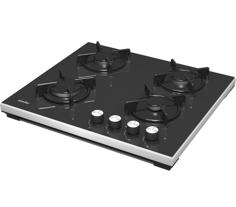 Simfer 3031-N Set Üstü Siyah Cam Ocak 4G Emaye Izgara - SİMFER