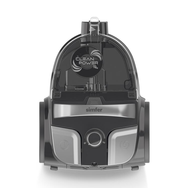 Simfer 6300 Clean Power S4 Toz Torbasız Yatay Süpürge 800W Silver-Gri - 3